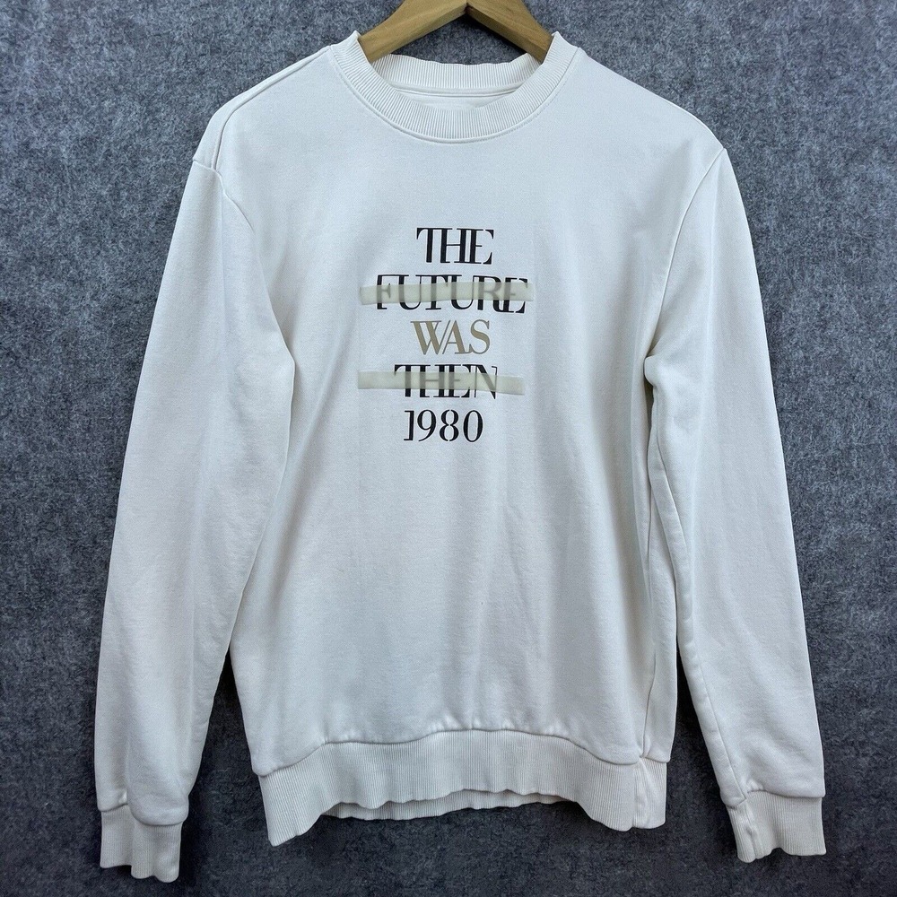 D&F Ricky Singh Sweatshirt Medium White The Future Was Then 1980
